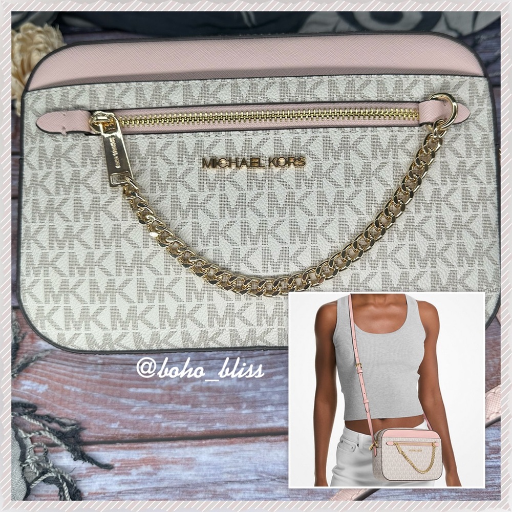 MICHAEL KORS | Jet Set Blush Monogram Crossbody Bag NWT